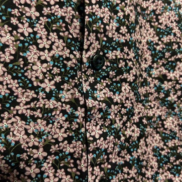 John Lennon by English Laundry Floral Button-Up Shirt XXL Stretch Purple Floral - Picture 7 of 8